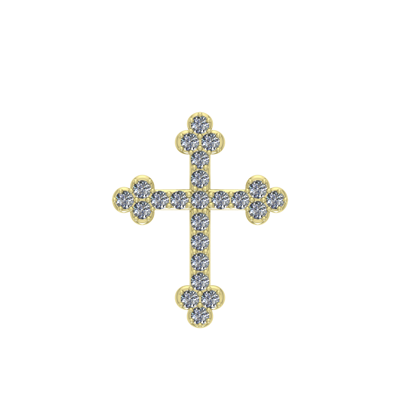 RELIGIOUS CROSS  1.50mm ROUND PENDANT